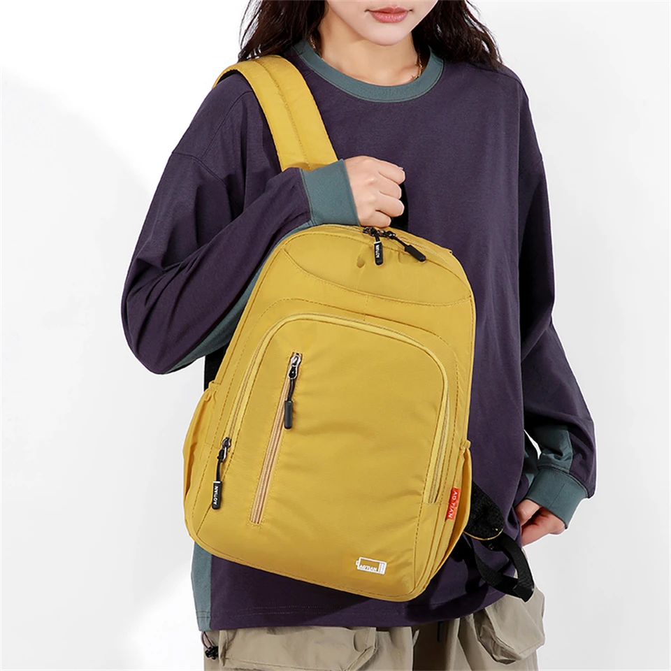 Fashion Commuter Daypack Women Waterproof Oxford Backpack Large Capacity School Bag Ladies Lightweight and Portable Travel Bag