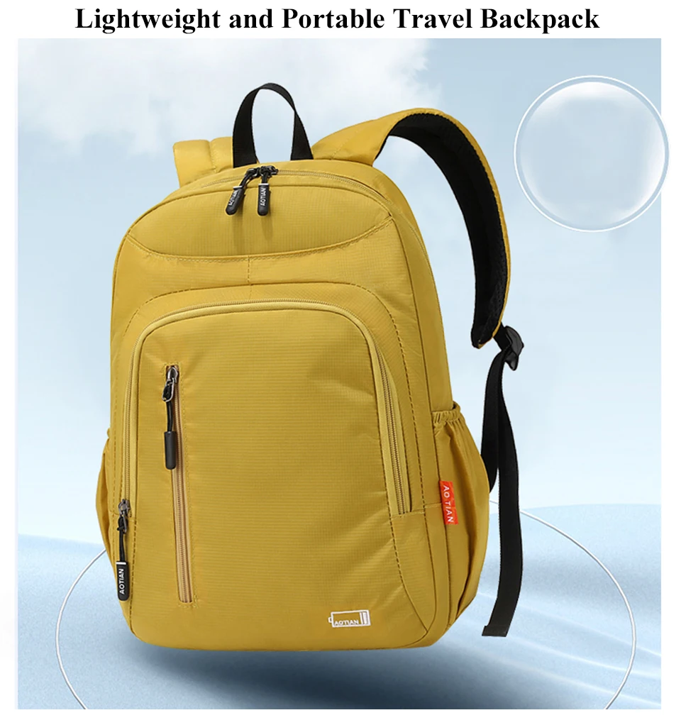 Fashion Commuter Daypack Women Waterproof Oxford Backpack Large Capacity School Bag Ladies Lightweight and Portable Travel Bag