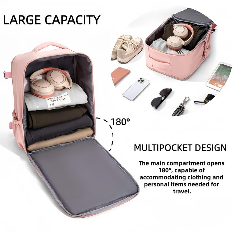 Everyday Versatile Water-resistant Laptop Backpack Trendy Unisex Design, Side Pockets for Water Bottle and Small Accessories