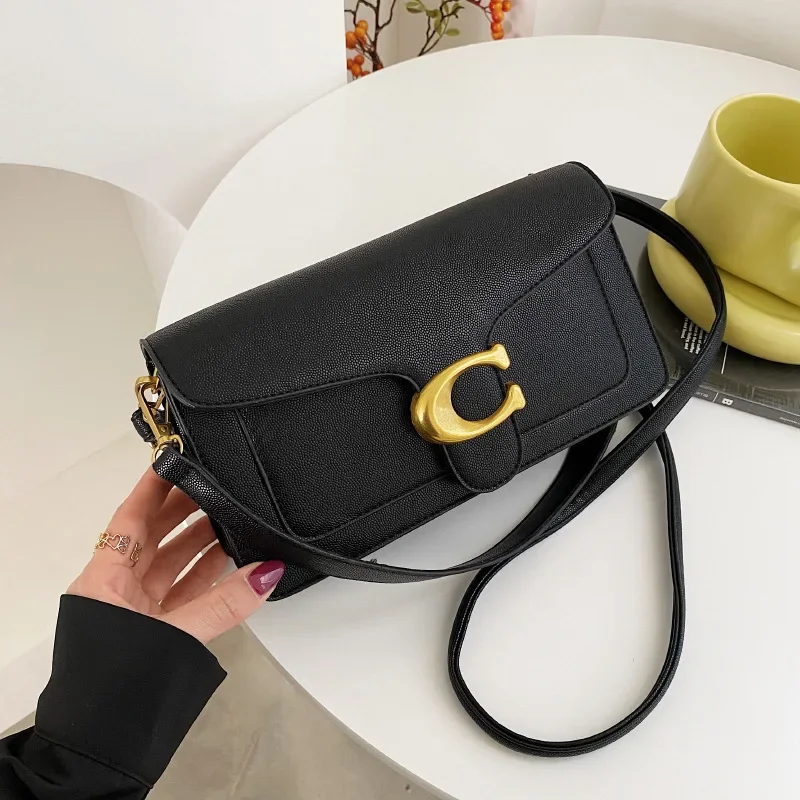 Caviar Grain Small Square Crossbody Bag, Minimalist Fashion Portable Women's Daily Shoulder Purse for Everyday Use