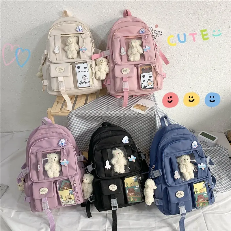 Japanese High School Girls Backpack School Bags For Teenage Girls Multi Pockets New Kawaii Backpack Women Harajuku Cute Mochila