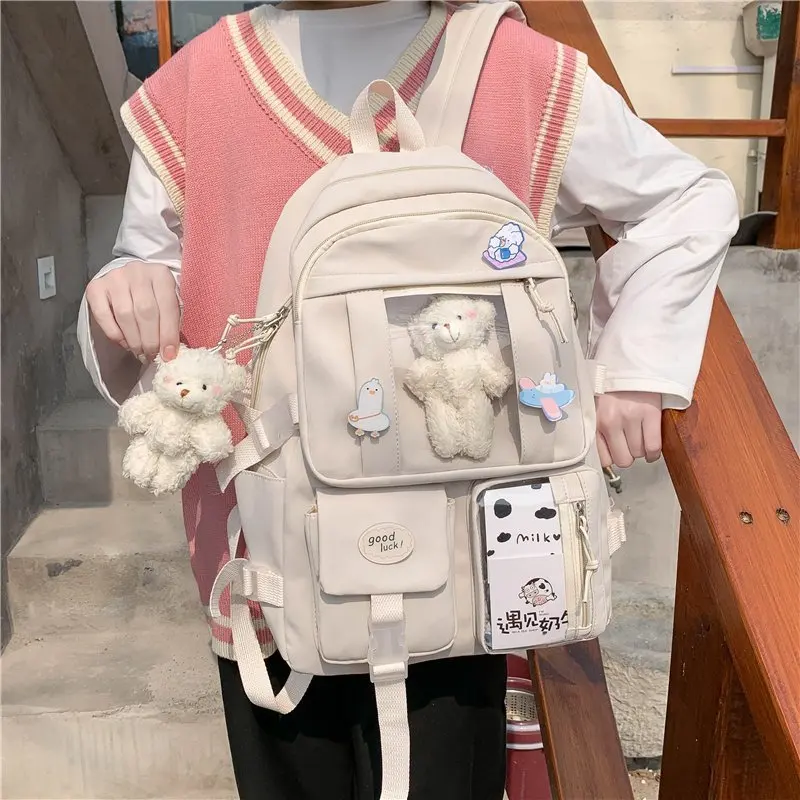 Japanese High School Girls Backpack School Bags For Teenage Girls Multi Pockets New Kawaii Backpack Women Harajuku Cute Mochila