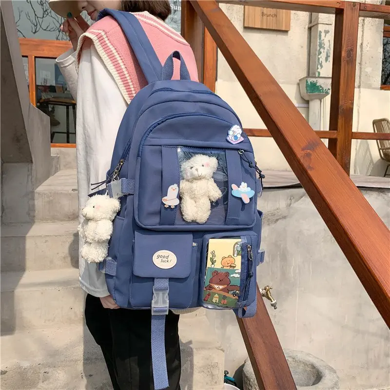 Japanese High School Girls Backpack School Bags For Teenage Girls Multi Pockets New Kawaii Backpack Women Harajuku Cute Mochila