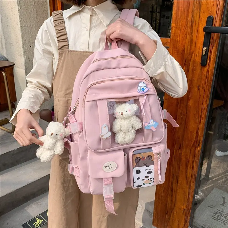 Japanese High School Girls Backpack School Bags For Teenage Girls Multi Pockets New Kawaii Backpack Women Harajuku Cute Mochila