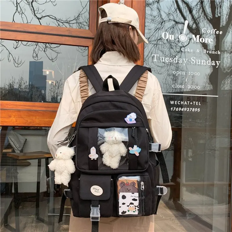 Japanese High School Girls Backpack School Bags For Teenage Girls Multi Pockets New Kawaii Backpack Women Harajuku Cute Mochila
