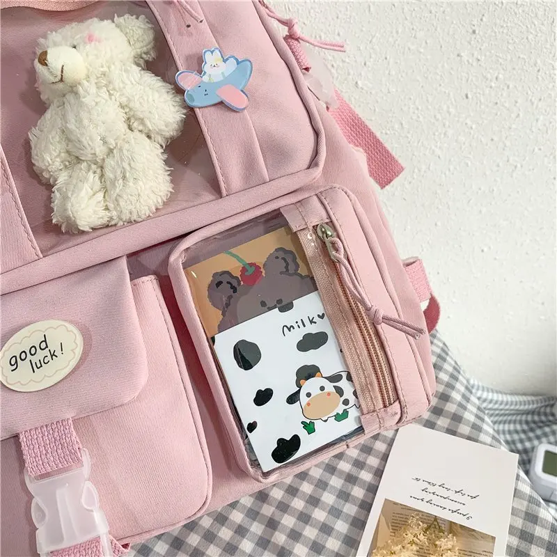 Japanese High School Girls Backpack School Bags For Teenage Girls Multi Pockets New Kawaii Backpack Women Harajuku Cute Mochila