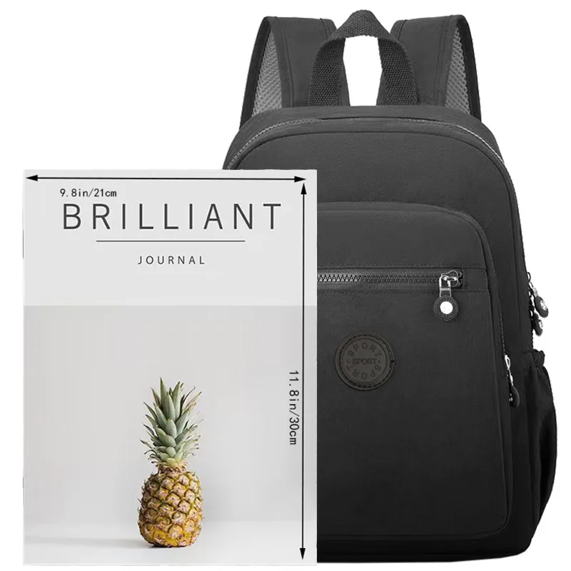 Chic Minimalist Women’s Backpack Durable Anti-splash Nylon Daypack, Adjustable Strap for Commute Shopping & Outdoor Activities