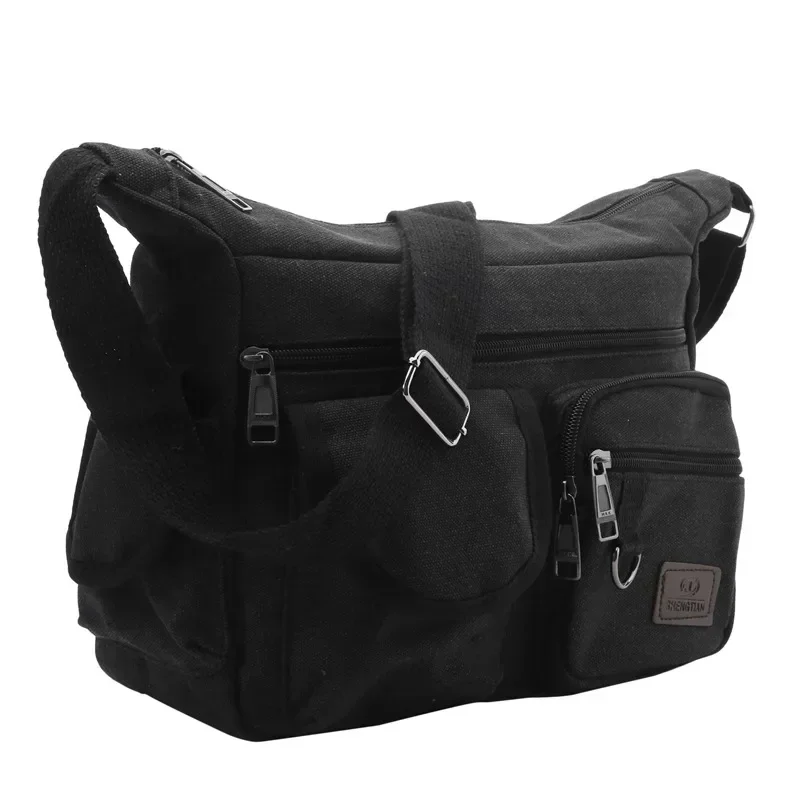 Men's Canvas Shoulder Bag Casual Tote Travel Crossbody Bag Luxury Messenger Bag High Quality Fashion Handbag Chest Bag