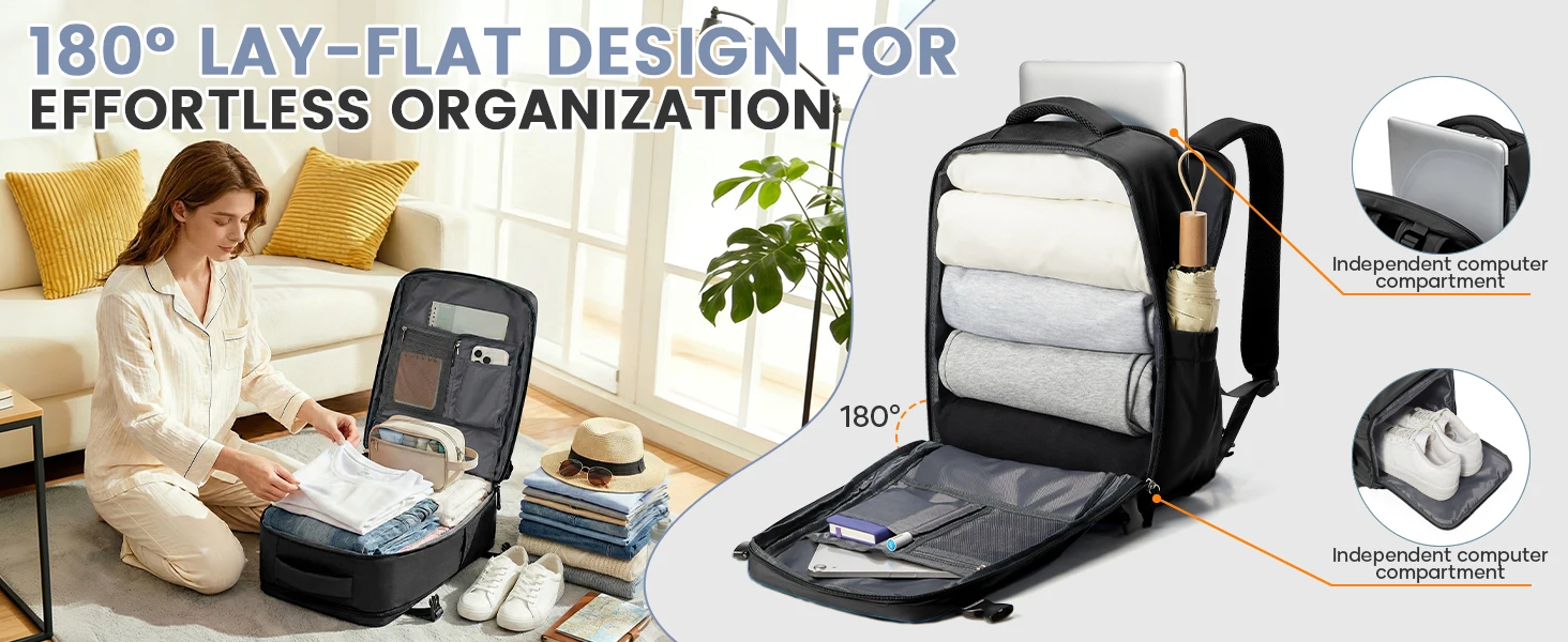 Backpack 40x30x20 Travel Backpack Cabin Airplane for Ryanair Hand Luggage for Vueling 24L Laptop Travel Bag Men's Work Backpack