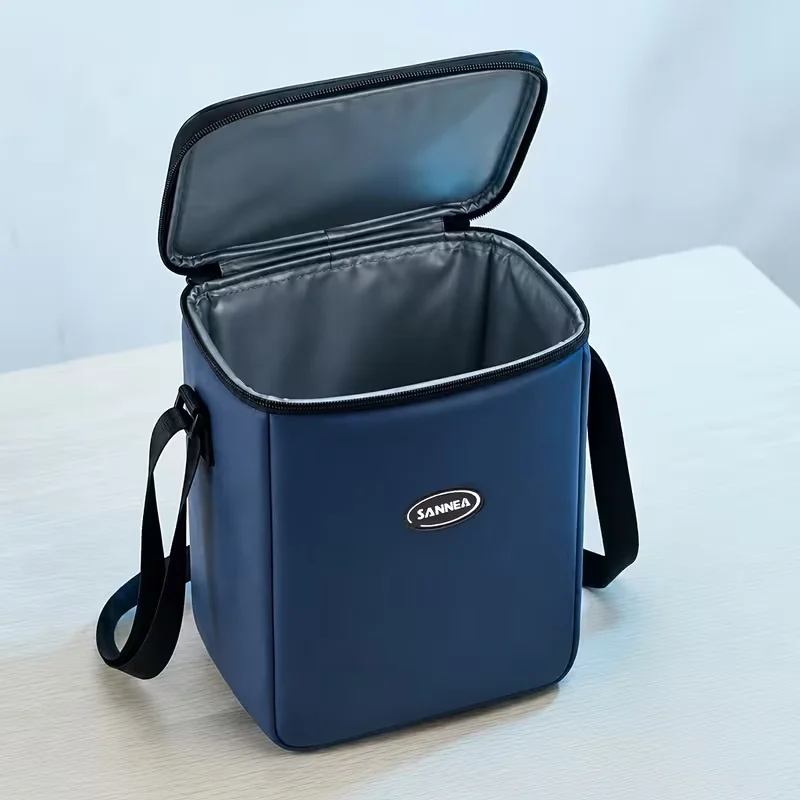 1.85 Gallon Upgraded Thickened Insulated Cooler Bag Portable Picnic Ice Bag Large Capacity Lunch Handbag for Work Shoulder Cross