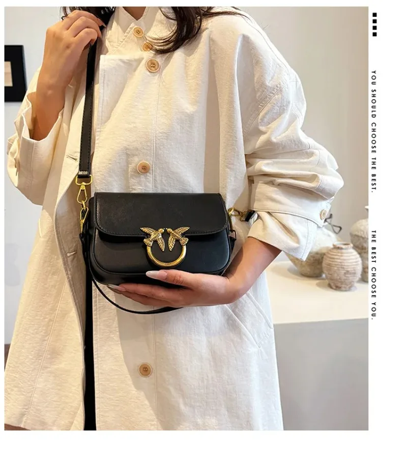 2026 New Design Unique Bird Pattern Swallow Women Bag Fashion Small Square Bag Casual Shoulder Crossbody Purse