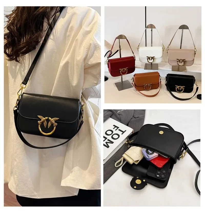 2026 New Design Unique Bird Pattern Swallow Women Bag Fashion Small Square Bag Casual Shoulder Crossbody Purse