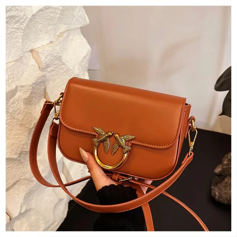 2026 New Design Unique Bird Pattern Swallow Women Bag Fashion Small Square Bag Casual Shoulder Crossbody Purse