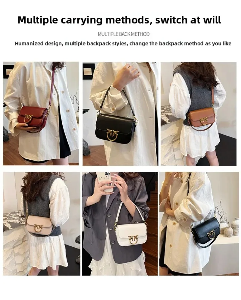 2026 New Design Unique Bird Pattern Swallow Women Bag Fashion Small Square Bag Casual Shoulder Crossbody Purse