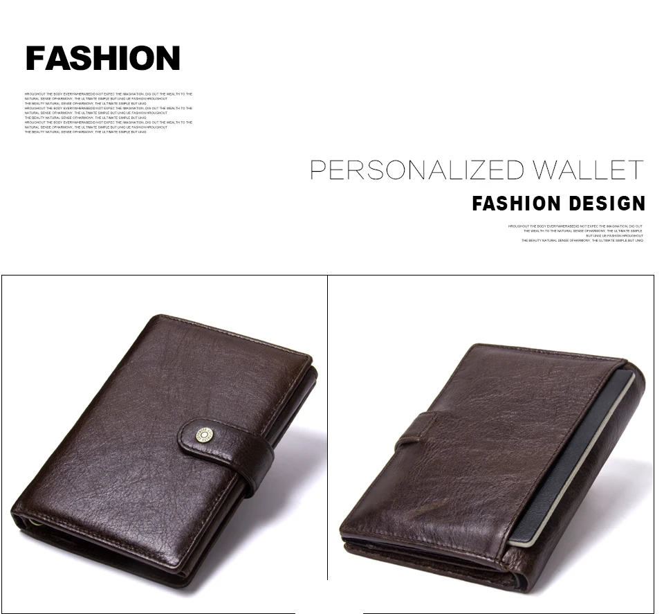 CONTACT'S Top Quality Genuine Cow Leather Wallet Men Hasp Design Short Purse With Passport Photo Holder For Male Clutch Wallets