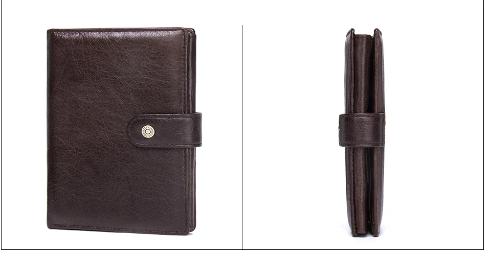 CONTACT'S Top Quality Genuine Cow Leather Wallet Men Hasp Design Short Purse With Passport Photo Holder For Male Clutch Wallets