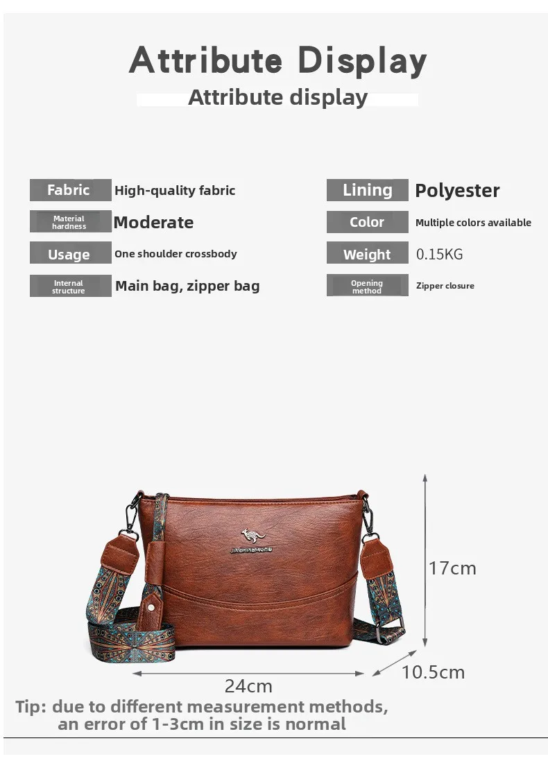 Retro Women's Tote Bag Elegant Purse with Adjustable Crossbody/Shoulder Strap, Versatile Handbag for Work, Travel, Everyday Use