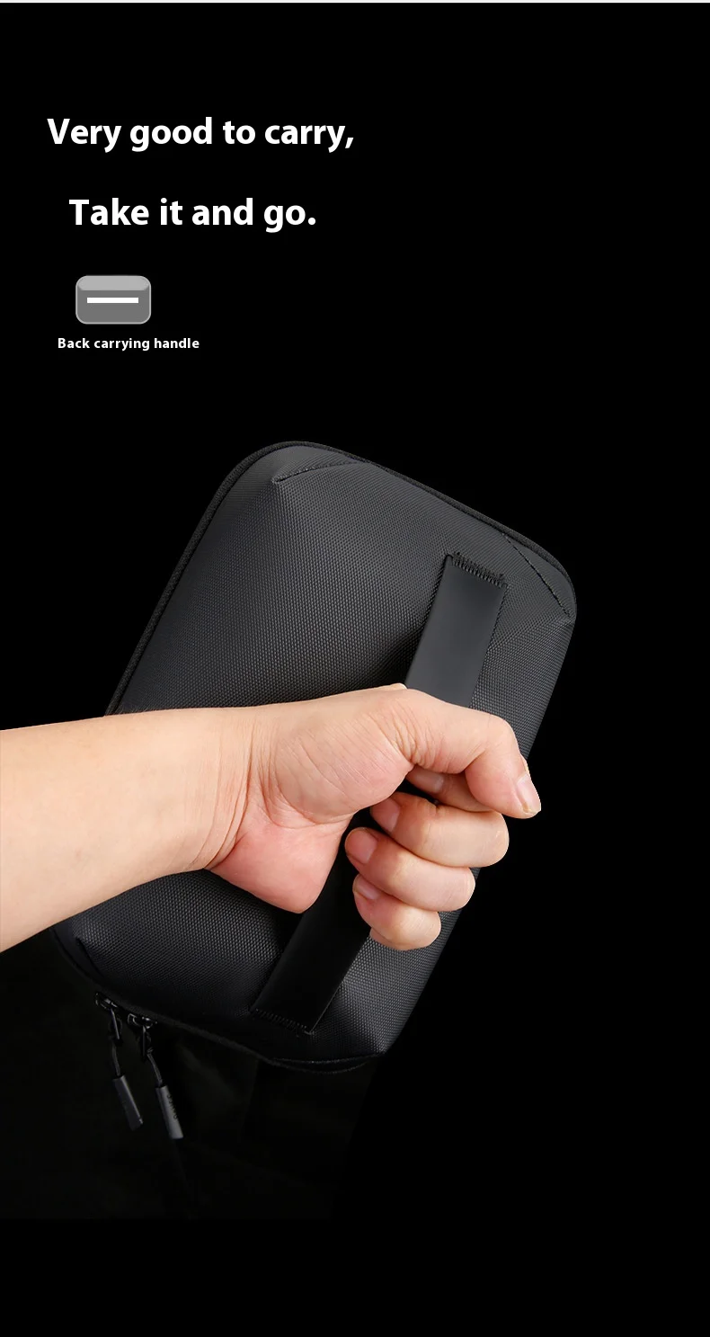 BANGE Multi-Layers Tech Pouch Oxford Warerproof Organizer Case Portable Data Cable Storage Bag Gadget Bag for Travel USB Charger