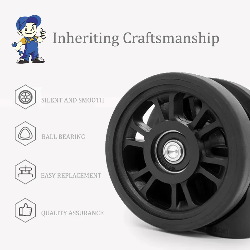 For American Tourister D043 Universal Wheel 2/4PCS Wheels for Suitcase Luggage Accessories Replacement Spare Parts Mute