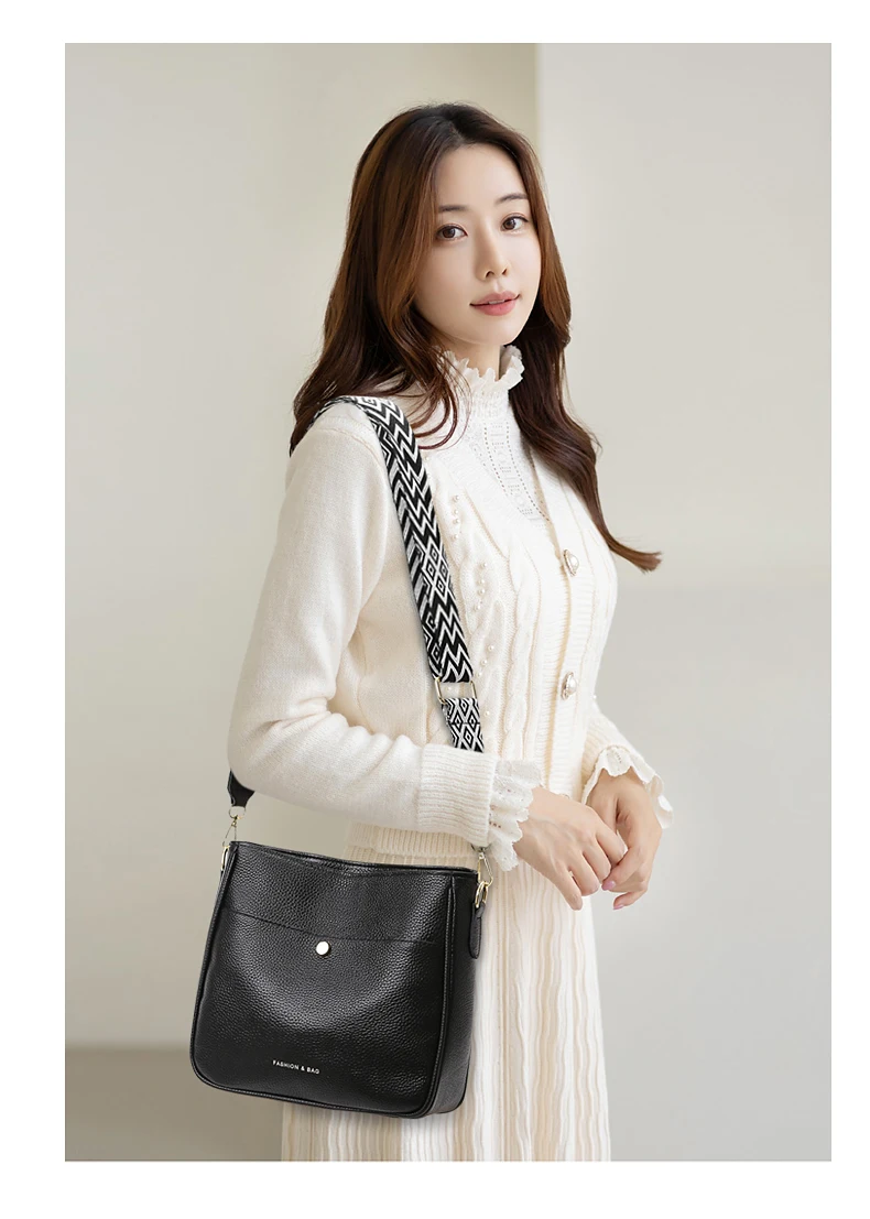 100% cowhide brand shoulder Bag Large capacity For luxury designer handbag women Handbags leather single shoulder straddle bag