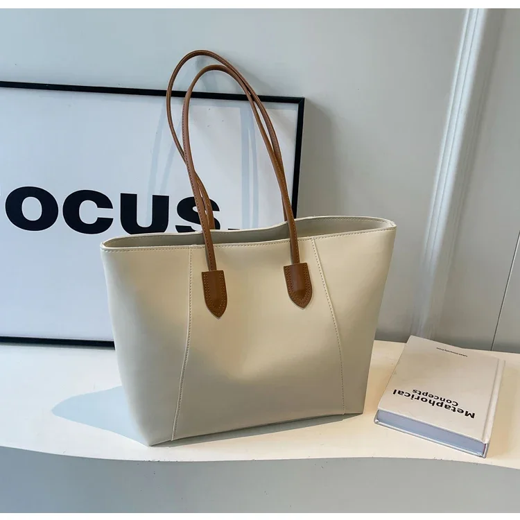 Hot Selling Light Luxury Sewing Thread PU Zipper Women's Handbag High Quality Fashionable Commuting Women's Shoulder Bag