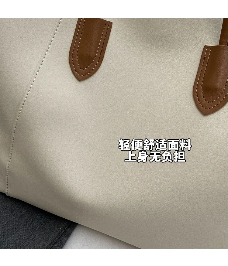 Hot Selling Light Luxury Sewing Thread PU Zipper Women's Handbag High Quality Fashionable Commuting Women's Shoulder Bag