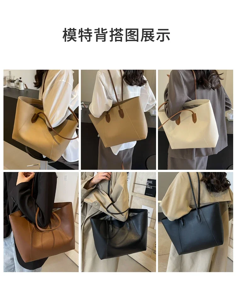 Hot Selling Light Luxury Sewing Thread PU Zipper Women's Handbag High Quality Fashionable Commuting Women's Shoulder Bag