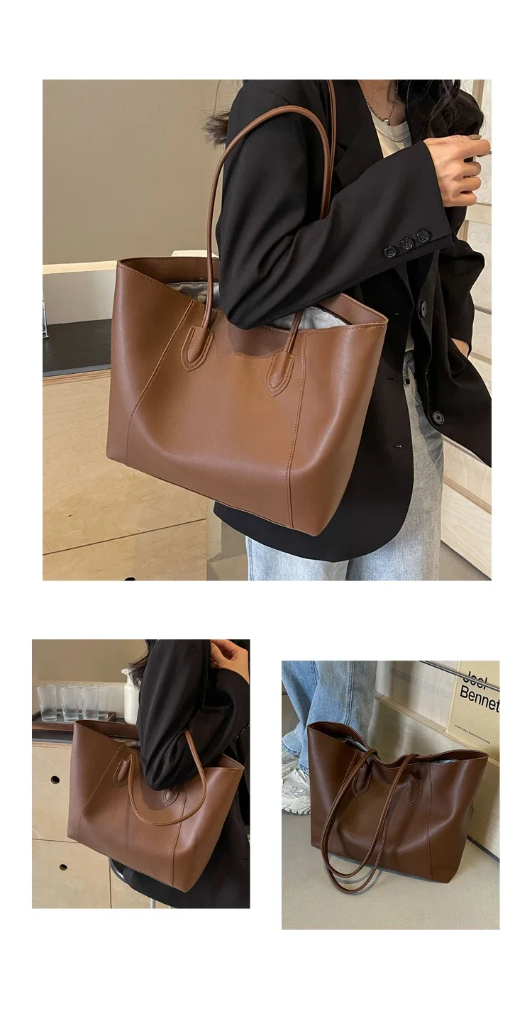 Hot Selling Light Luxury Sewing Thread PU Zipper Women's Handbag High Quality Fashionable Commuting Women's Shoulder Bag