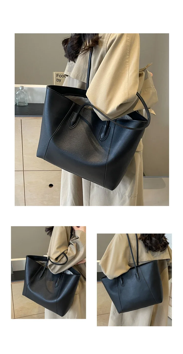 Hot Selling Light Luxury Sewing Thread PU Zipper Women's Handbag High Quality Fashionable Commuting Women's Shoulder Bag