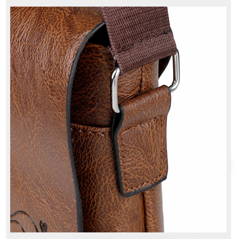 Luxury Brand Men Shoulder Bag For IPAD Leather Business Handbag Men Messenger Bag Large Side Sling Bag Fashion Man Crossbody Bag