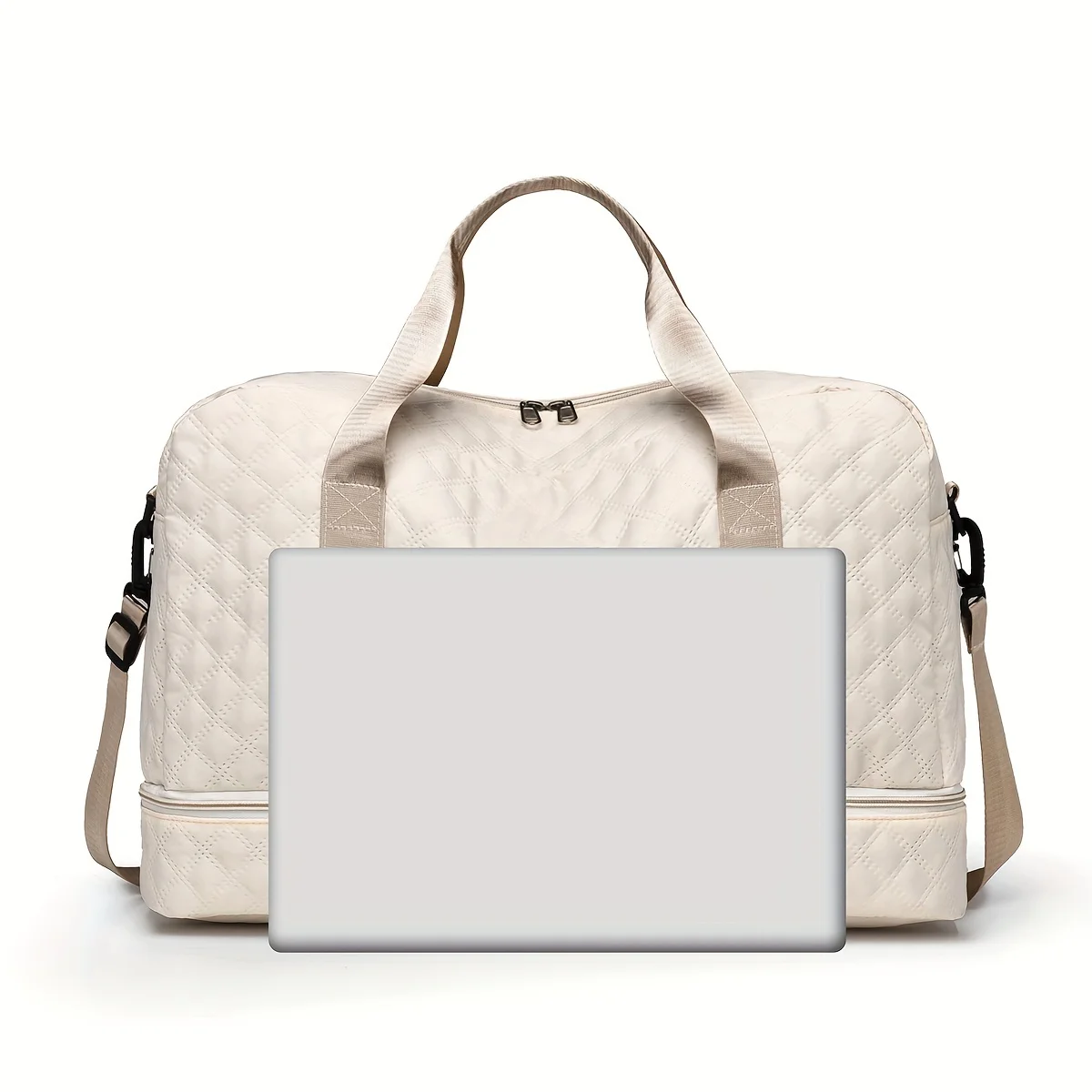 Casual Nylon Travel Luggage Bag, Large Capacity Sports and Fitness Storage, Multi Pocket Portable Weekender Overnight Bag