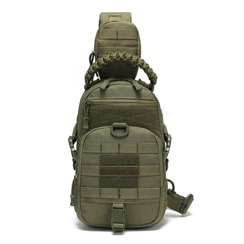 THURAM Chest Pack Travel Crossbody Bag Tactical Messenger Bag for Men Nylon Military Sling Backpack MOLLE System