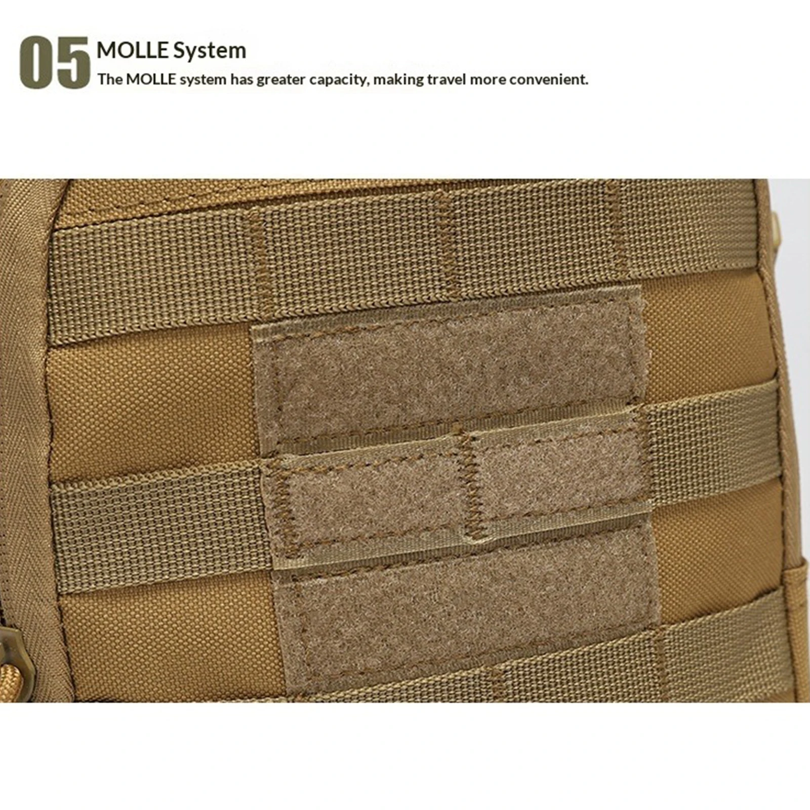 THURAM Chest Pack Travel Crossbody Bag Tactical Messenger Bag for Men Nylon Military Sling Backpack MOLLE System