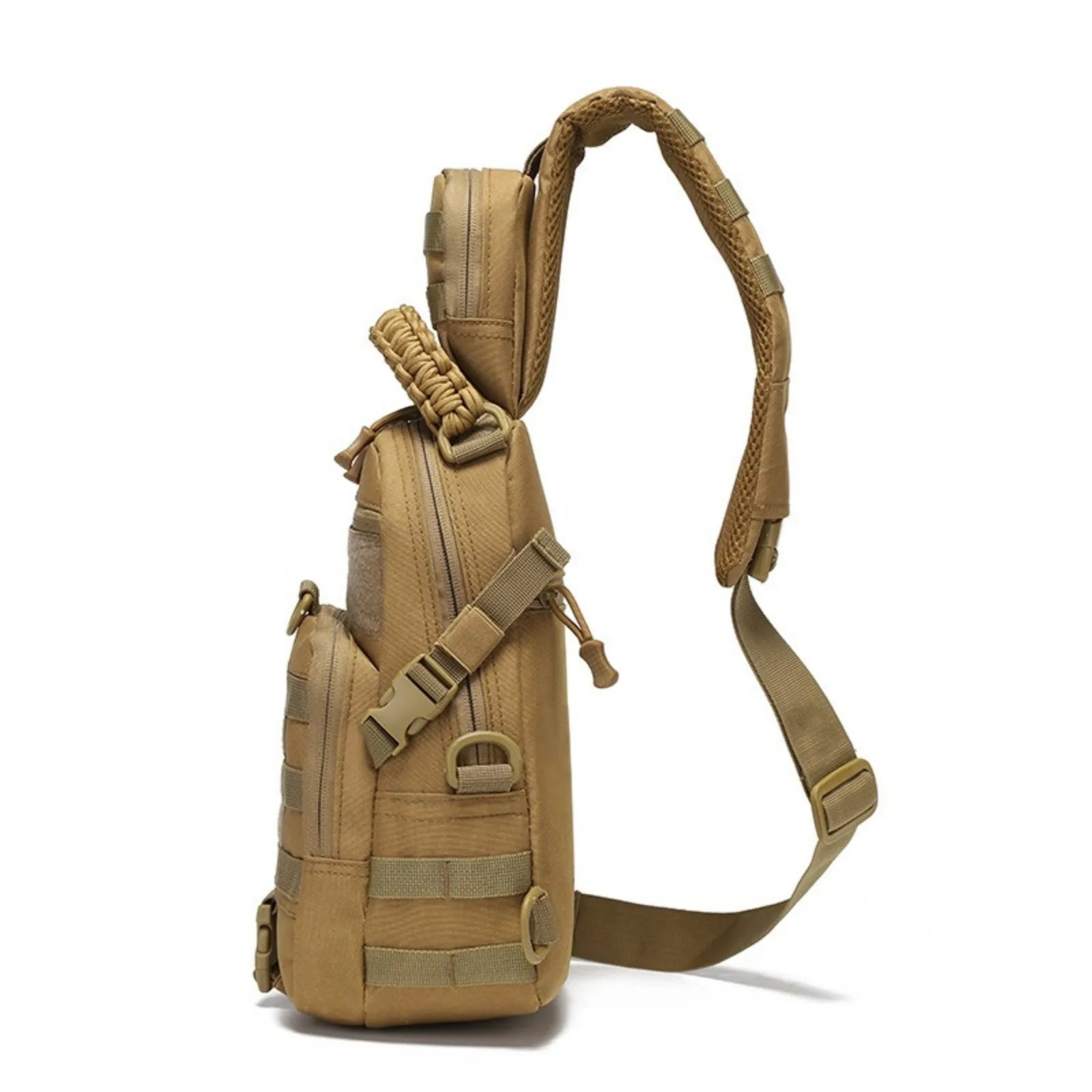THURAM Chest Pack Travel Crossbody Bag Tactical Messenger Bag for Men Nylon Military Sling Backpack MOLLE System