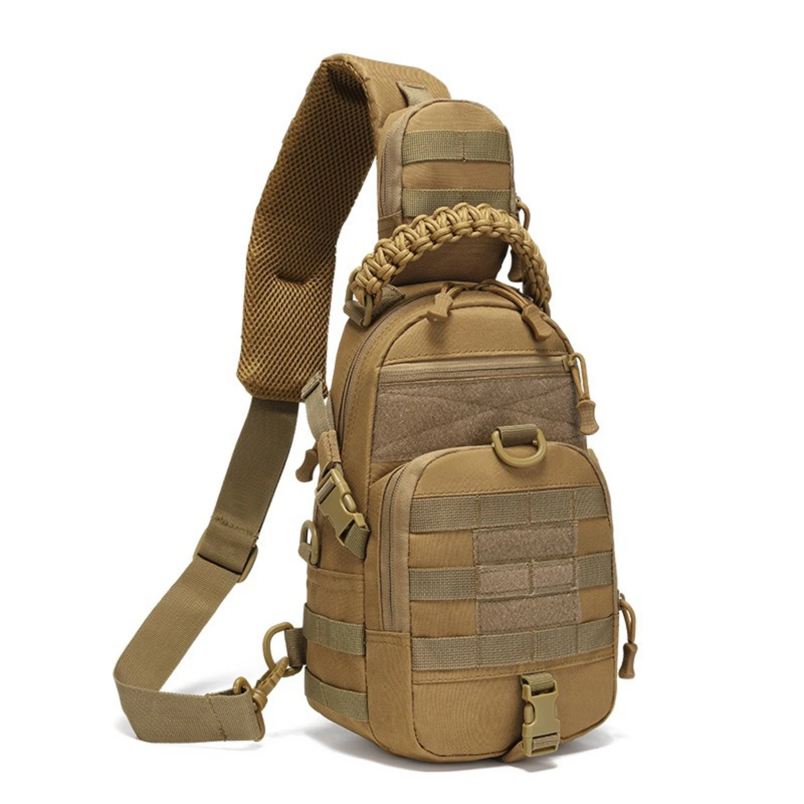 THURAM Chest Pack Travel Crossbody Bag Tactical Messenger Bag for Men Nylon Military Sling Backpack MOLLE System