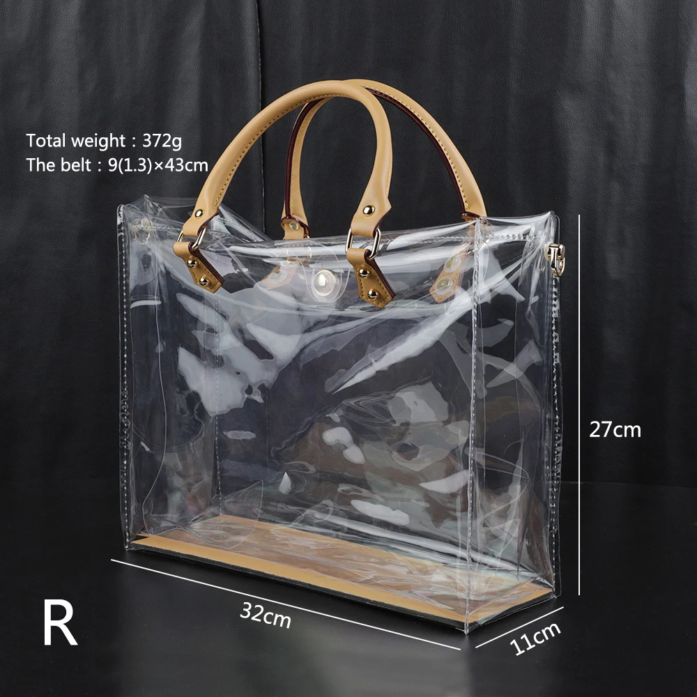 Handmade TPU Bag Accessories Fashion Leather Shoulder Strap Large Capacity Handbag Making Kit for DIY Clear Tote Bag