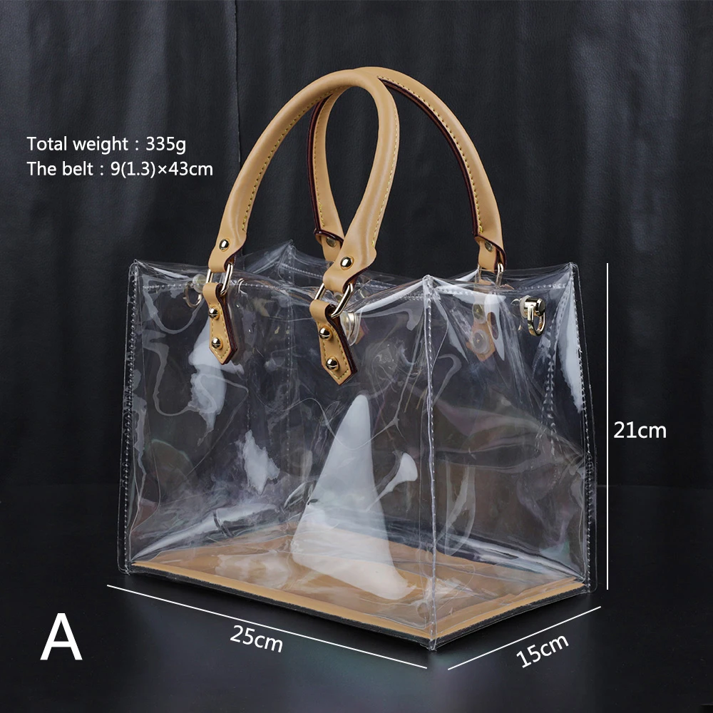 Handmade TPU Bag Accessories Fashion Leather Shoulder Strap Large Capacity Handbag Making Kit for DIY Clear Tote Bag