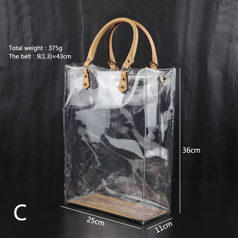 Handmade TPU Bag Accessories Fashion Leather Shoulder Strap Large Capacity Handbag Making Kit for DIY Clear Tote Bag