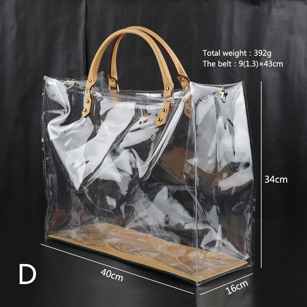 Handmade TPU Bag Accessories Fashion Leather Shoulder Strap Large Capacity Handbag Making Kit for DIY Clear Tote Bag