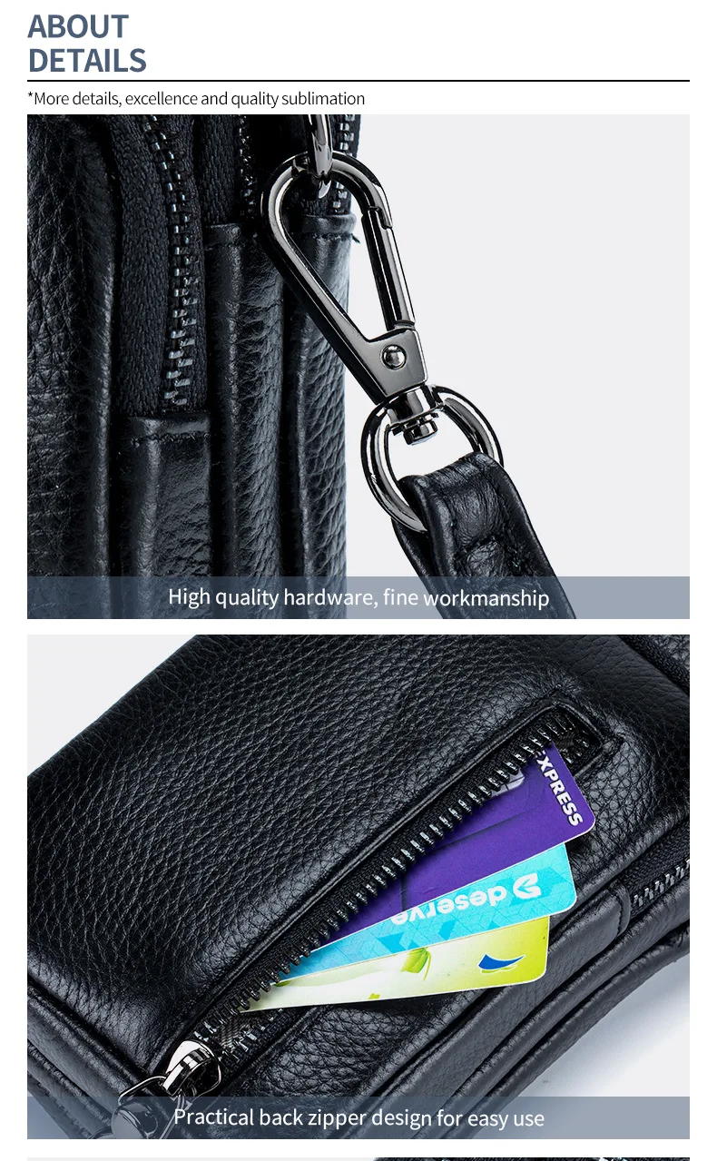 Lightweight Crossbody Messenger Bag, Women's Cow Leather Small Shoulder Purse, Multi Compartment Pocket, Vertical Phone Bag