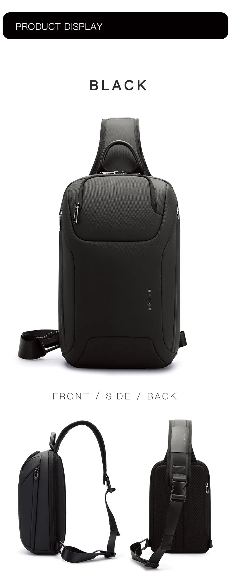Bange Men's Shoulder Bags Crossbody Fanny Packs Luxury Waist Pack Bag Sling Men's Shoulder Bags Crossbody Outdoor Cycling Bag
