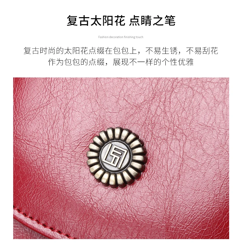 Retro Oil Wax Leather Mobile Phone Bag, RFID, Anti-theft, Brush, Vertical Shoulder Bag, Fashion Crossbody Wallet