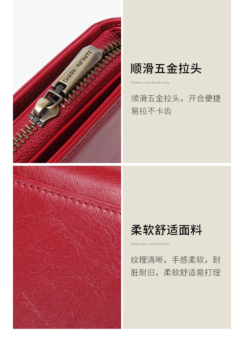 Retro Oil Wax Leather Mobile Phone Bag, RFID, Anti-theft, Brush, Vertical Shoulder Bag, Fashion Crossbody Wallet