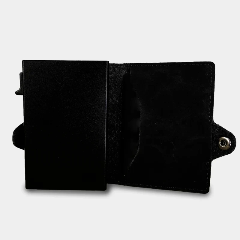 CASEKEY Men Wallet Billetera RFID Blocking Pop Up Credit Card Holder Mini Purse Pu Leather Cardholder Tarjetero with Coin Purse