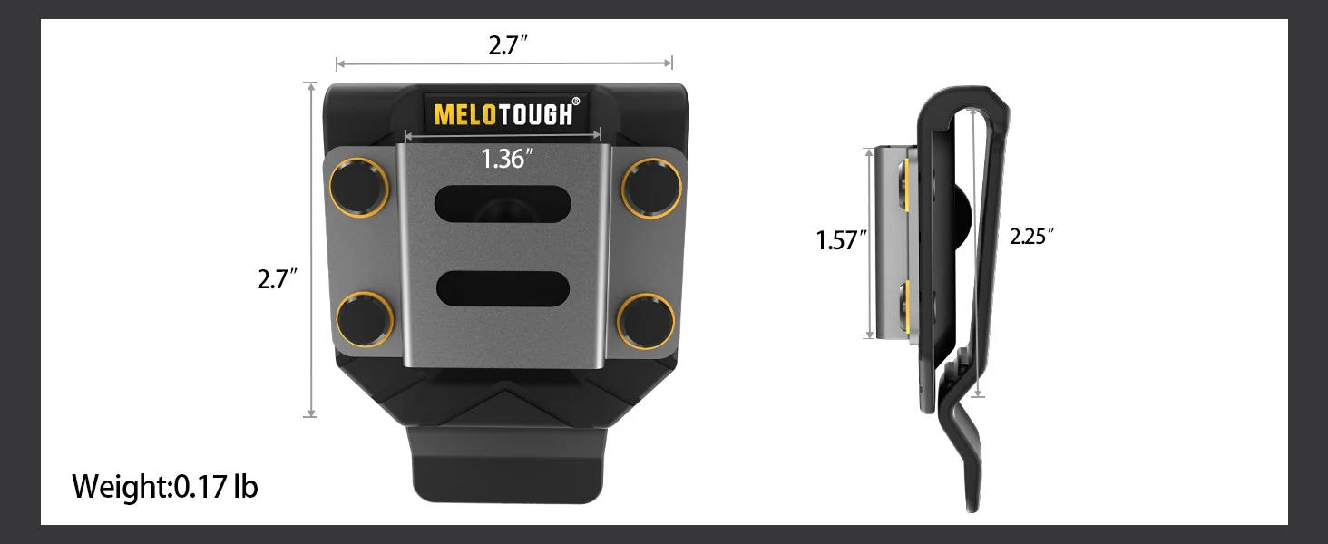 MELO Drill Holder Belt Clip,Heavy Duty Tape Measure Belt Holder for Cordless Drill,Hammer ,Tape Measure,Tools with Hanger Clips
