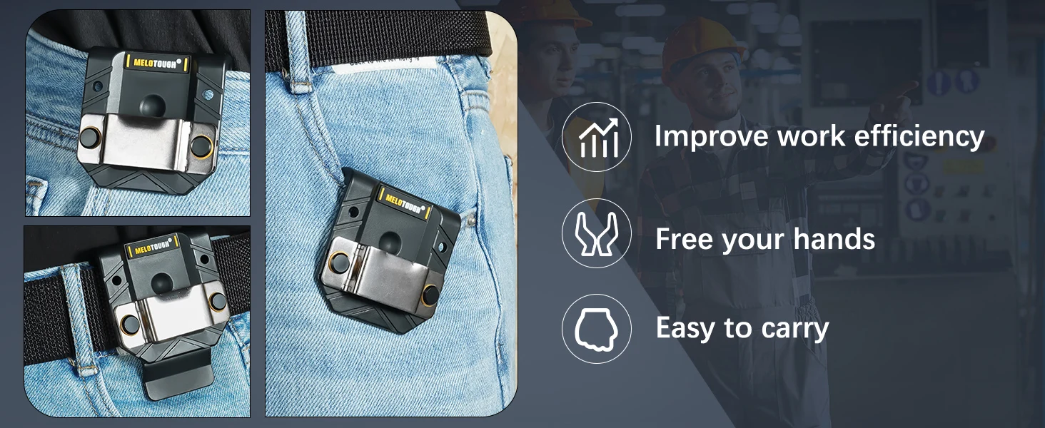MELO Drill Holder Belt Clip,Heavy Duty Tape Measure Belt Holder for Cordless Drill,Hammer ,Tape Measure,Tools with Hanger Clips