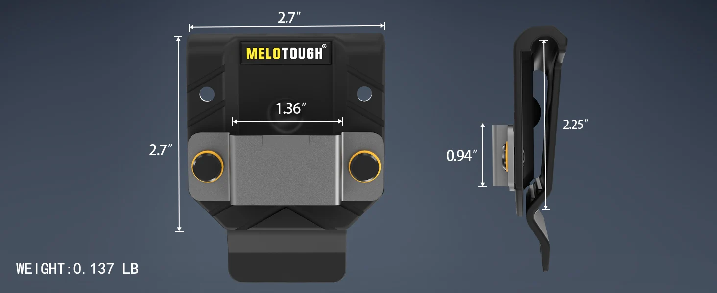 MELO Drill Holder Belt Clip,Heavy Duty Tape Measure Belt Holder for Cordless Drill,Hammer ,Tape Measure,Tools with Hanger Clips