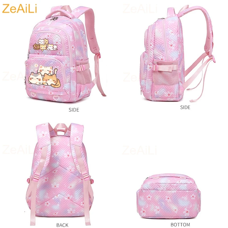Cute Cat Dog Themed Casual Waterproof Women Backpack Female Travel Bag Backpacks Schoolbag for Teenage Girls Bookbag Mochila
