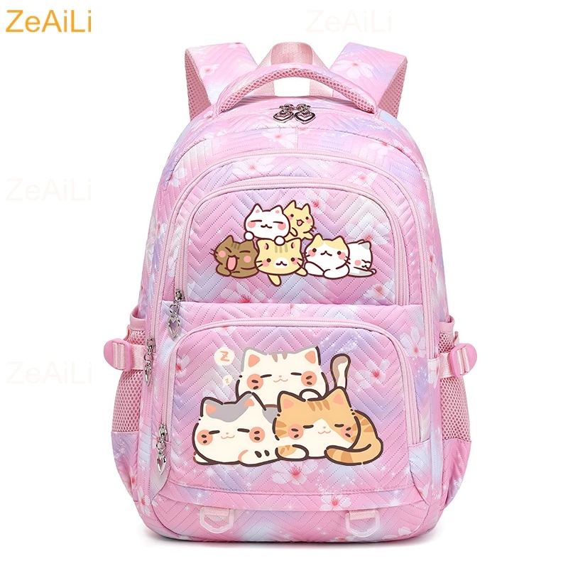 Cute Cat Dog Themed Casual Waterproof Women Backpack Female Travel Bag Backpacks Schoolbag for Teenage Girls Bookbag Mochila