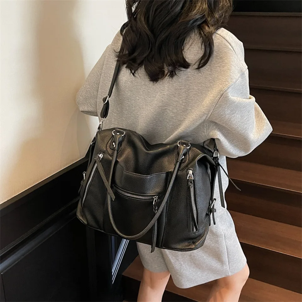 High Quality Soft Leather Crossbody Shoulder Bag for Women Luxury Brand Designe Casual Daily Use Casual Tote Bag Winter Style